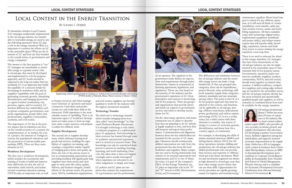 Local Content in the Energy Transition